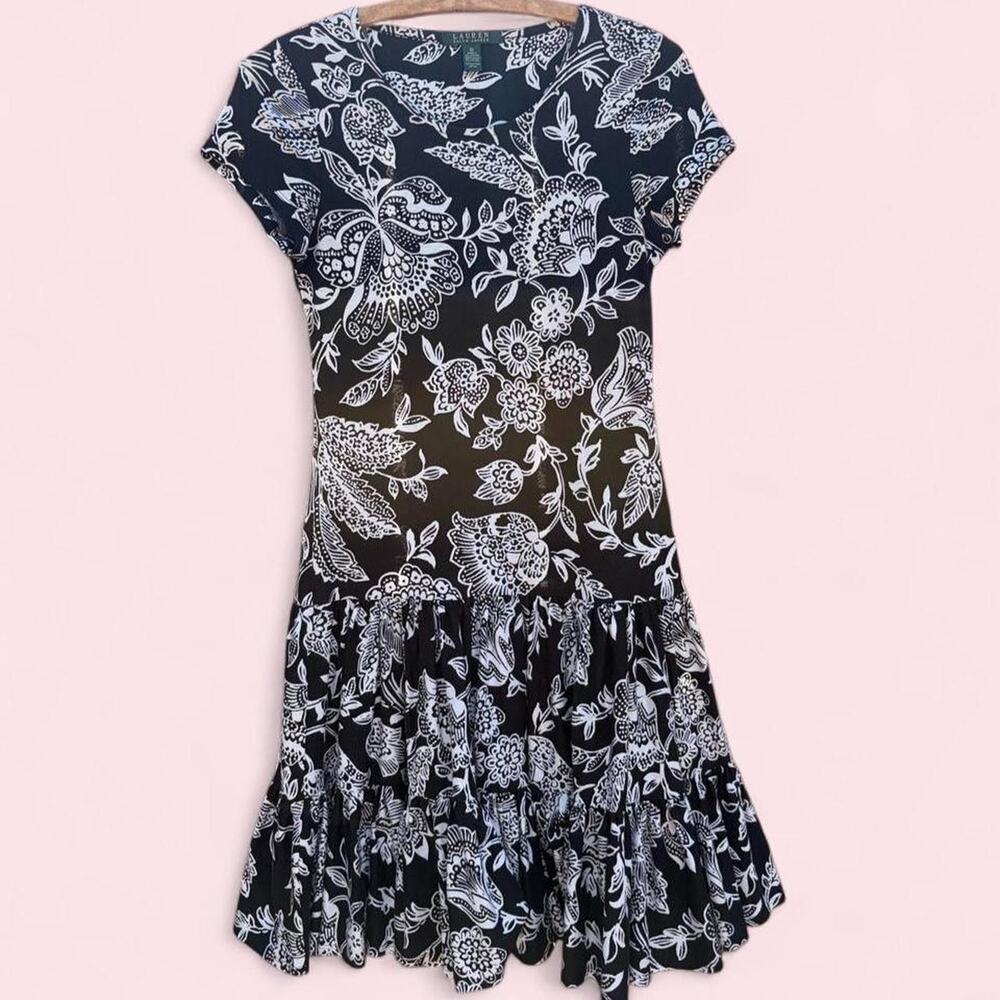 Lauren ralph lauren patterned drop waist